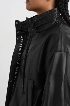 Vegan Leather Ruched Jacket 770