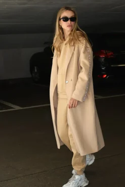 Wool Blend Long Line Coat 773