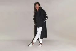 Wool Blend Long Line Coat 773