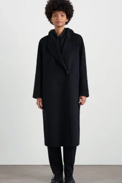 Wool Blend Long Line Coat 773