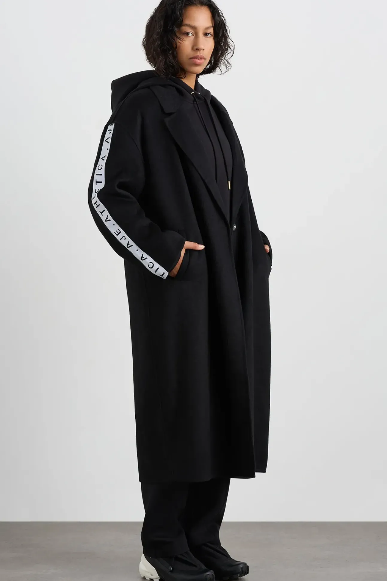 Wool Blend Long Line Coat 773