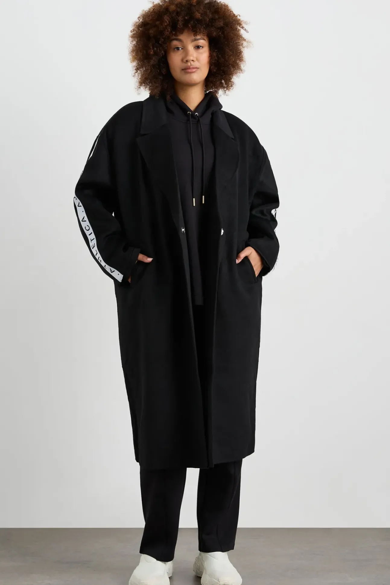 Wool Blend Long Line Coat 773