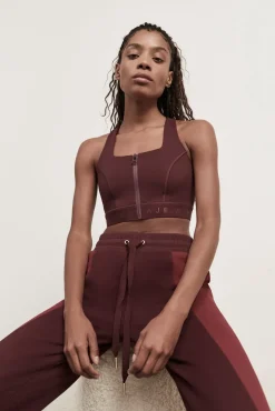 Zip Front Logotape Sports Bra 319