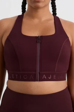 Zip Front Logotape Sports Bra 319