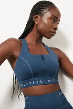 Zip Front Logotape Sports Bra 319