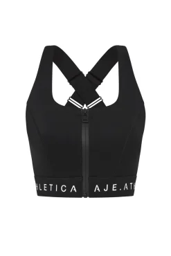 Zip Front Logotape Sports Bra 319